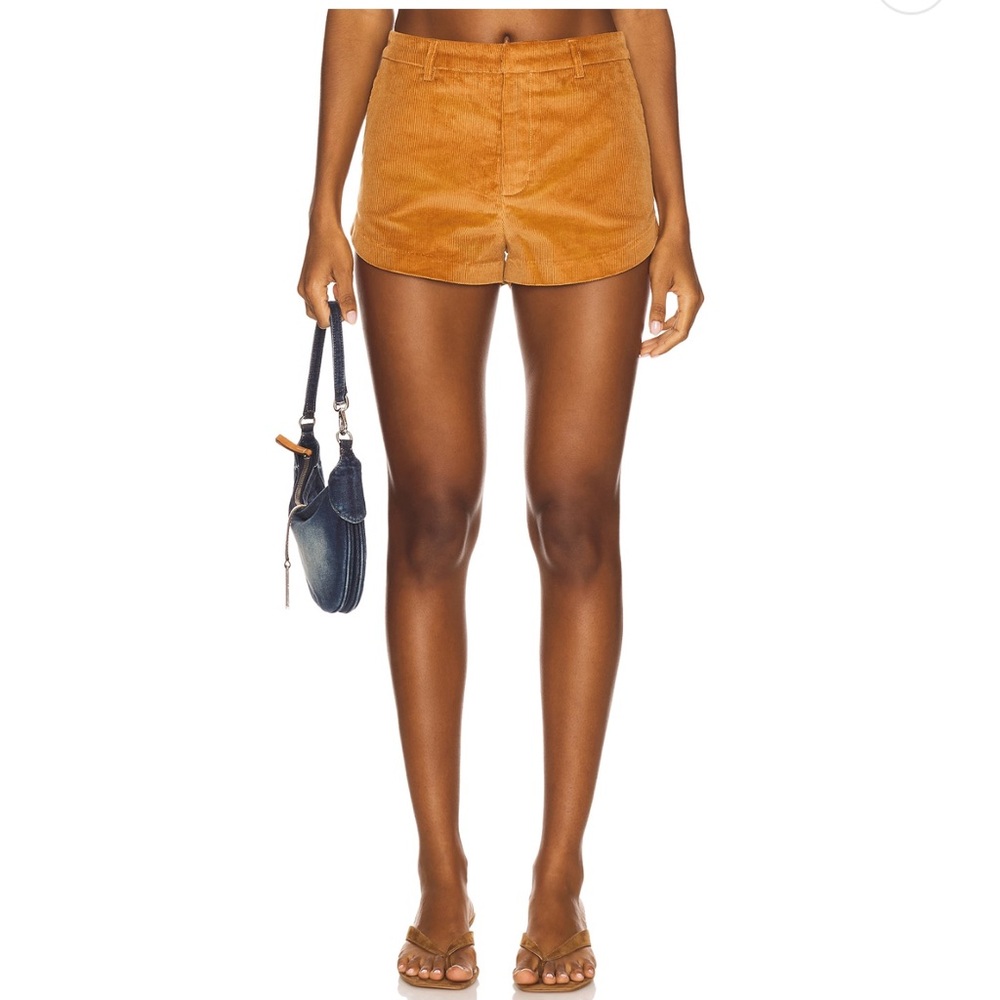 NWT Revolve Lioness Tan Saddle High-Rise Shorts, sz Small